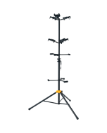 Hercules GS526B PLUS 6-guitar stand with Auto Grip System, adjustable height and folding back rests for acoustic, electric and bass guitars