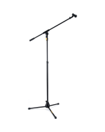 Hercules MS631B-PLUS Tripod Base Boom Microphone Stand with Quik-N-EZ Clip