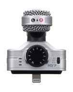 Zoom iQ7 mid-side stereo microphone for iPhone and iPad with Lightning connector for professional audio recording