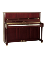 Kawai K-3 acoustic upright piano in mahogany polish cabinet featuring Millennium III carbon-fiber action, solid spruce soundboard, and Soft Fall key lid