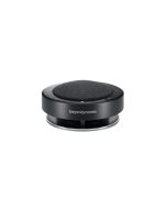 Beyerdynamic PHONUM wireless speakerphone featuring a sleek circular design with integrated 360-degree microphone array.