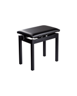 Korg PC-300BK black height-adjustable padded piano bench with steel four-leg frame designed for keyboard and digital piano use