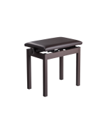 Korg PC-300BR adjustable-height piano bench in brown finish with padded seat and four-leg stable design for keyboard and piano use.