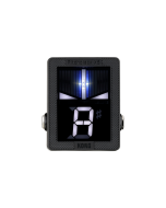 Korg Pitchblack XS ultra-compact chromatic pedal tuner with bright LED display and rugged metal housing for guitar and bass pedalboards.