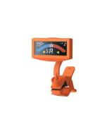 KORG AW-4G PitchCrow clip-on guitar tuner in orange with compact design and bright display for precise guitar and bass tuning