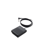Korg PS-3 compact momentary pedal switch with non-slip rubber base and attached cable for keyboards, synthesizers, and digital pianos.