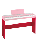 The Korg SPST-1W red wooden piano stand features an H-frame furniture-style design designed specifically for the Korg SP-170 digital piano.