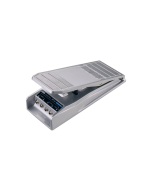 Korg VP-10 professional stereo volume pedal with dual input and output connections, tuner output, and adjustable minimum volume control.