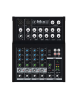 Mackie Mix8 8-channel compact analog audio mixer with mic inputs, EQ controls, aux send, and headphone output for studio and live use