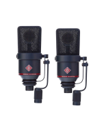 Neumann TLM 170 R MT Stereo Set with two black large diaphragm condenser microphones, EA 170 mt shock mounts and aluminium case