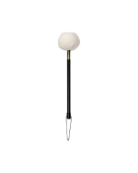 Paiste M3 Gong Mallet featuring a lightweight aluminum handle, black vinyl grip with wrist thong, and a specially weighted soft felt head.