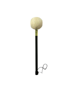 Paiste M5 Gong Mallet featuring a lightweight aluminum handle, black vinyl grip with wrist thong, and a specially weighted soft felt head.