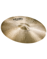 Paiste Masters 20-inch Medium Ride Cymbal featuring a polished traditional finish, fine lathing lines, integrated bell, and classic dark Masters logo.
