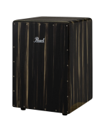 Pearl PCJ-633BB Boom Box Cajon in #635 Artisan Zebra Wood with fiberglass body, three fixed snare sets and rear bass port for powerful low-end tone.