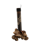 Pearl Pangi Nut Shaker with Bamboo Handle