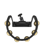 Pearl PTM-10GHX Quickmount mountable hand tambourine with double-row brass jingles, rubber striker pad, and 3/8-inch post bracket
