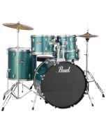 Pearl RS525SCC Roadshow 5-piece drum kit in sparkling Aqua Blue Glitter finish with complete cymbals and hardware package