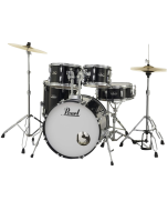 Pearl Roadshow 5-Piece Complete Drum Kit with Black Hardware & Cymbals - Jet Black