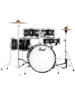 Pearl RSJ465/C Roadshow Junior 5-piece acoustic drum kit for kids in Jet Black finish with cymbals and hardware