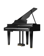 Bring elegance home with the Roland GP607 polished ebony digital mini grand piano at Gigstore. Features SuperNATURAL sound and built-in Bluetooth audio.