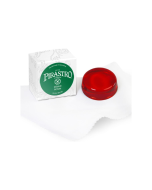 Pirastro Cello Rosin 901100 brilliant cherry red slightly harder bow rosin with cloth backing and plastic grip for clear articulation, controlled bow response and smooth cello performance