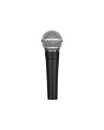 Shure SM58-LCE cardioid dynamic vocal microphone with reliable vocal clarity and feedback rejection for live performances, karaoke, and stage use.