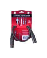 Superlux SFM0.5FM 0.5 meter black male-to-female balanced XLR microphone patch cable for rack gear and studio interconnection