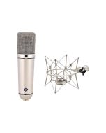 Neumann U 87 Ai Studio Set Large-Diaphragm Condenser Microphone – Nickel (with Wooden Storage Box)