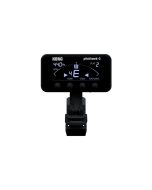 KORG AW-3G PitchHawk black clip-on guitar tuner with adjustable display arm and chromatic tuning for guitar and bass headstocks.