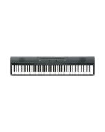 Korg Liano 88 key ultra slim portable digital piano in sophisticated metallic gray finish with front panel dial and built in speakers