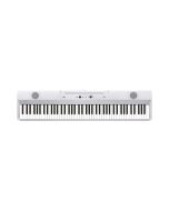 Korg Liano 88 key slim digital piano in elegant pearl white finish displaying clean control panel design and integrated speakers