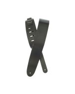 D'Addario 25BL00 2.5" Basic Classic Leather Guitar Strap - Black