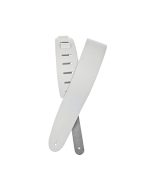 D'Addario 25BL02 2.5" Basic Classic Leather Guitar Strap - White