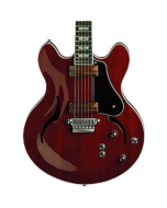VOX Virage Double Cutaway semi-hollow electric guitar in rich Deep Cherry finish with carved mahogany body and dual Three-90 pickups
