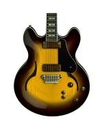 VOX Virage VGDC Double Cutaway Semi-Hollow Electric Guitar - Vintage Sunburst