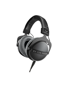 Beyerdynamic DT 770 PRO X Limited Edition headphones featuring the STELLAR.45 insignia and a detachable mini-XLR cable.