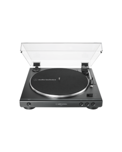 Audio-Technica AT-LP60X-BK fully automatic belt drive turntable black edition with dust cover and vinyl playback system