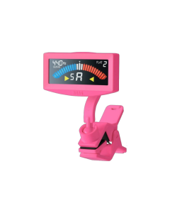KORG AW-4G PitchCrow clip-on guitar tuner in pink with compact design and bright display for accurate guitar and bass tuning