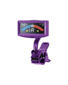 KORG AW-4G PitchCrow clip-on guitar tuner in violet with compact design and bright display for accurate guitar and bass tuning