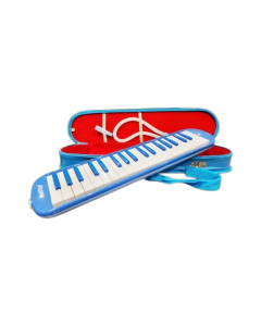 EASTTOP MMB-37SL blue 37-key melodica with mouthpiece and carry bag for beginner music learning and portable performance use