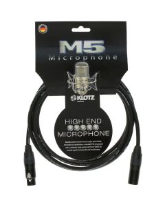 Klotz M5FM03 microphone cable with unique Setup, double bare copper spiral shield and Neutrik XLR 3m