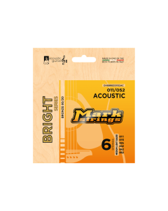 Markbass Bright Series 80/20 bronze acoustic guitar strings set 011-015-024-032-042-052 light gauge