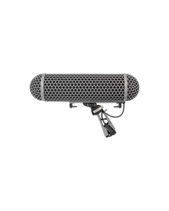 RØDE Blimp professional windshield system with integrated Rycote Lyre shock mounting and a DeadWombat furry cover.