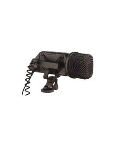 RØDE Stereo VideoMic on-camera stereo microphone with XY condenser capsules, shock mount, and 3.5mm output for DSLR video recording